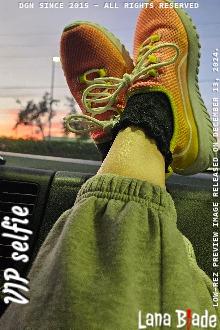 Every time you are looking at the sunset, I want you to think about my shoes. they are the same color as the sunset!